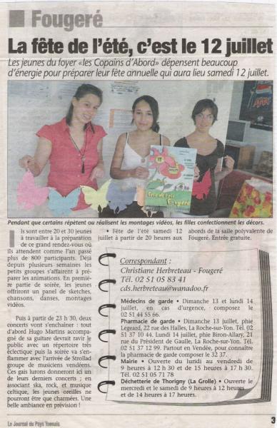 Pr�paration F�te de l'�t� Juillet 2008